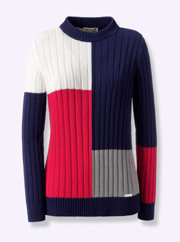 WITT WEIDEN Stehkragen-Pullover in marine-rot