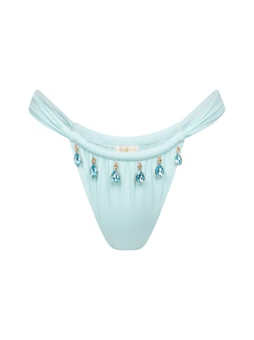 Moda Minx Bikinihose Selene Droplet Rouched Fixed Bikini Bottom in Blue