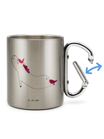 Mr. & Mrs. Panda Isolierbecher Einhorn Yoga ohne Spruch in Silber