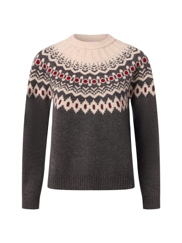 Marie Lund Strickpullover in grau beige - 0006