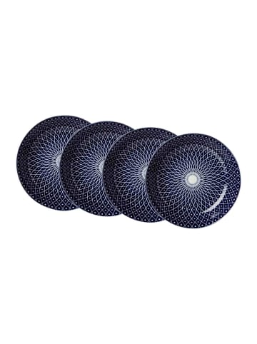 Ritzenhoff & Breker 4er Set Suppenteller Royal Reiko ø 20,5 cm in weiß-blau