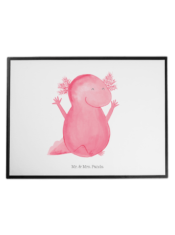 Mr. & Mrs. Panda Schreibtischunterlage Axolotl Hurra ohne Spruch in Weiß