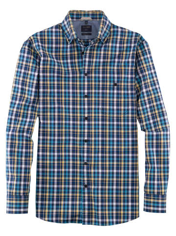 OLYMP  Hemd Casual in Blau gemustert