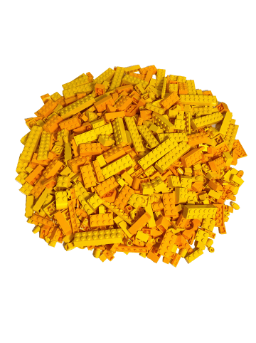 LEGO Sondersteine Gemischt 100x Teile - ab 3 Jahren in yellow