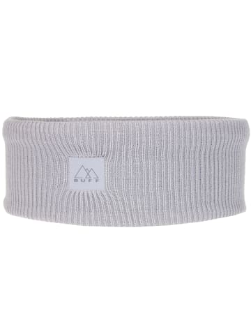 Buff Stirnband Crossknit in solid light grey