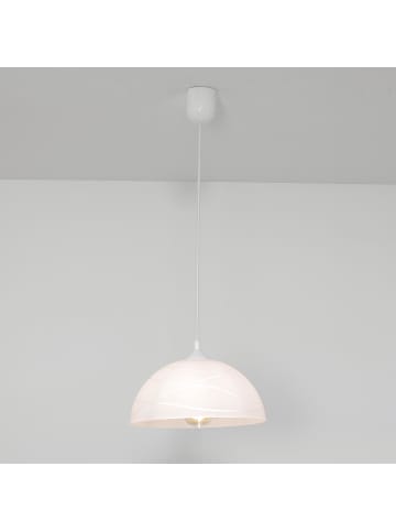 Licht-Erlebnisse Pendelleuchte Ø 30 x (T)60 cm in Weiß