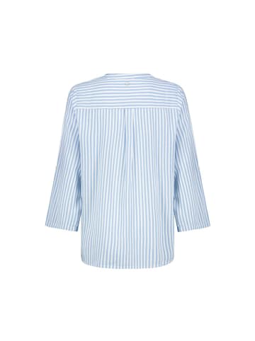 Eight2Nine Langarmbluse in stripes: white-open air blue