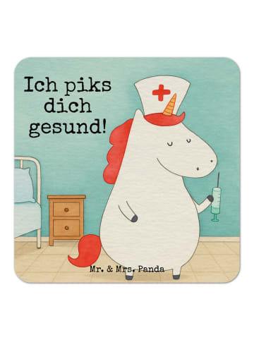 Mr. & Mrs. Panda Tischuntersetzer Einhorn Krankenschwester Desig... in Weiß