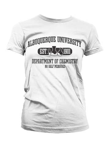 Breaking Bad Shirt "Albuquerque University Dept Of Chemistry Girly Tee" in Weiß