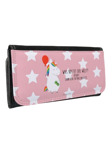 Mr. & Mrs. Panda Damen Portemonnaie Einhorn Luftballon mit Spruch in Rot Pastell