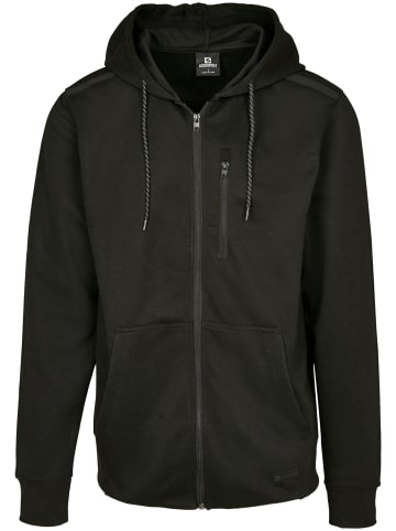 Southpole Zip-Kapuzenpullover in schwarz