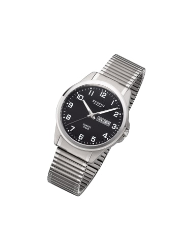 Regent Analog-Armbanduhr Regent Titan-Uhren silber groß (ca. 40mm)