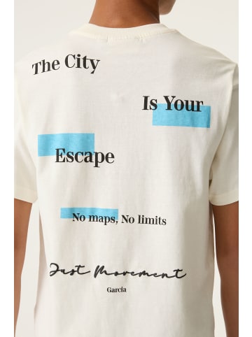 Garcia T-Shirt mit Rückenprint Fit Loose in off white