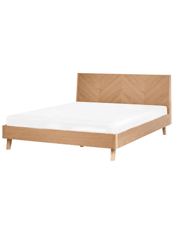 Beliani Doppelbett WIZERNES in Braun - (W) 164 x (H) 92 x (L) 212 cm