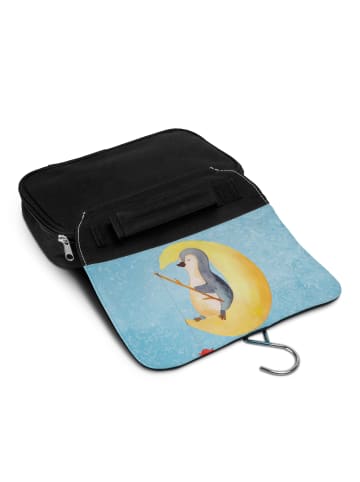 Mr. & Mrs. Panda Waschtasche Pinguin Mond ohne Spruch in Eisblau