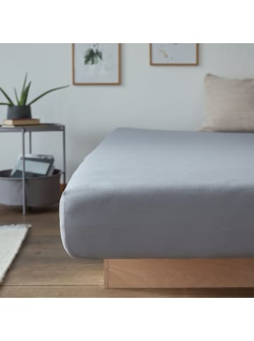 Lumaland Spannbettlaken 180x200cm grau 100% Baumwolle grau