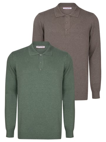 Felix Hardy Pullover in Grün-Braun