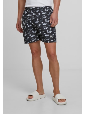 Urban Classics Urban Classics Badeshorts in black/white