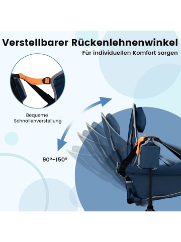 COSTWAY Campingstuhl faltbar in Blau