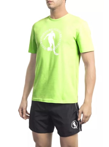 Bikkembergs Grün Schwarz Baumwolle Herren T-Shirt