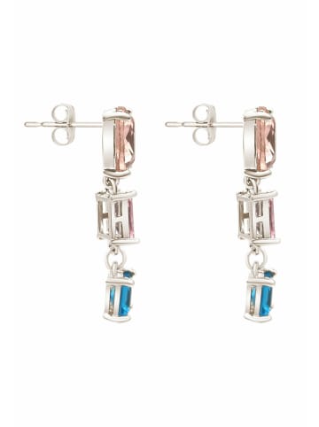 Gemshine Ohrhänger Blue Berry Square Dangle in silver coloured