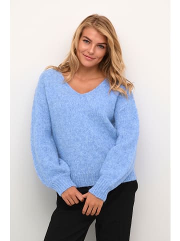 Kaffe Strickpullover KAsarla Loose fit in Cornflower Blue Melange