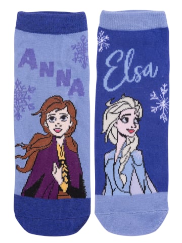 United Labels 4er Pack Disney Frozen  - Die Eiskönigin Sneakersocken in blau