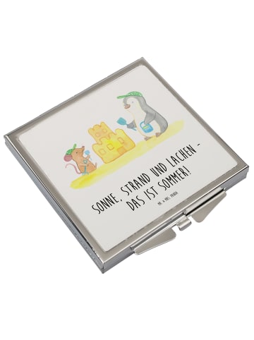 Mr. & Mrs. Panda Kleiner Spiegel Sommerfreude mit Spruch in Weiß