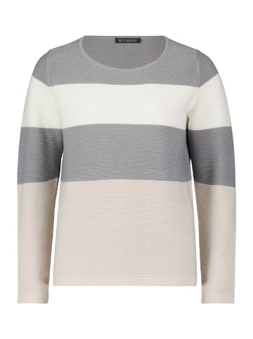 Betty Barclay Feinstrickpullover mit Color Blocking in Patch Grey/Beige