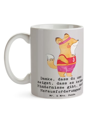 Mr. & Mrs. Panda Kaffeebecher Leichtathletik Trainerin Inspirati... in Grau Pastell