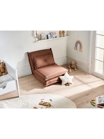 Beliani Einzelsofa DELLEN in Braun - (W) 75 x (H) 72 x (L) 80 cm