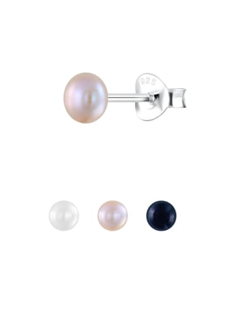 Alexander York OHRSTECKER SET PEARL in 925 Sterling Silber, 3-tlg. 