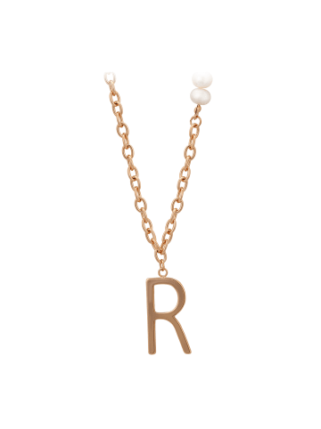 faina Women Necklace in Rose Gold White
