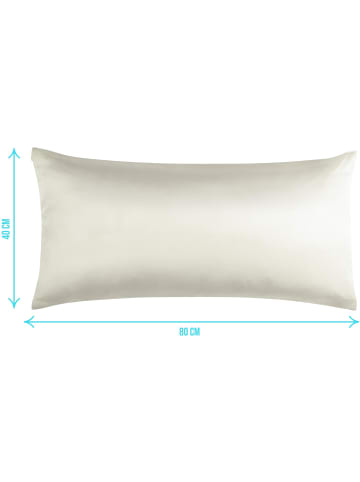 Aspero Seiden Kissenbezug 40x80 cm Alia in Beige