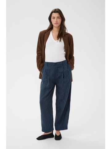 PART TWO Casual Hose NettasPW Contemporary fit in Blue Nights Pinstripe
