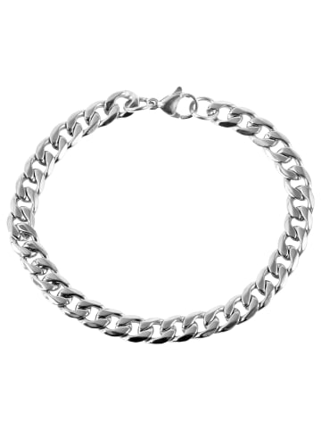 Adeliás Unisex Armband – Panzerarmband aus Edelstahl 21 cm in silber