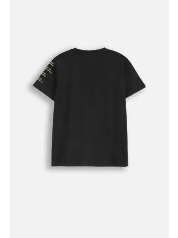 Coccodrillo T-Shirt mit kurzen Ärmeln in schwarz