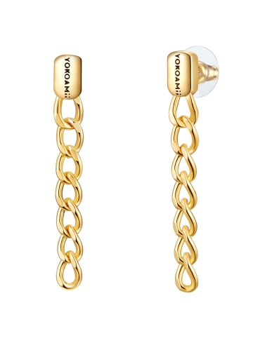 Yokoamii Ohrhänger Metall-Legierung in gelbgold