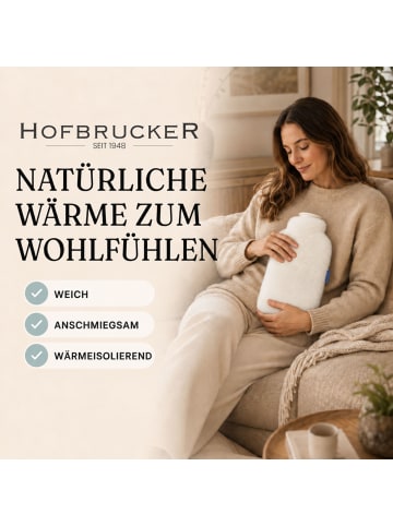 Hofbrucker Lammfellwärmflasche Weiß 2 Liter
