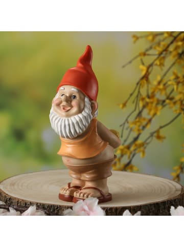 MARELIDA Gartenzwerg mit Zitronen Gartenfigur Gartendeko H: 22,5cm