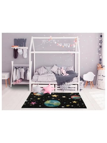 Atticgo Kinderteppich TOYS in schwarz