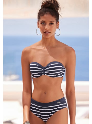 LASCANA Bügel-Bandeau-Bikini in marine-weiß