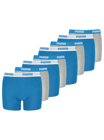 Puma Boxershort 8er Pack in Blau/Grau