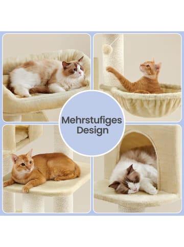 Feandrea Katzenbaum Clawfy in Beige - (B)60 x (H)112 x (T)70 cm