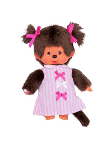 Monchhichi Mädchen im Schleifen-Kleid | 20 cm | Monchhichi Puppe | Fashion Dress