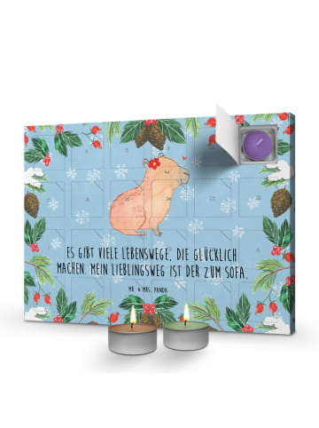 Mr. & Mrs. Panda Duftkerzen Adventskalender Capybara Blume mit S... in Eisblau