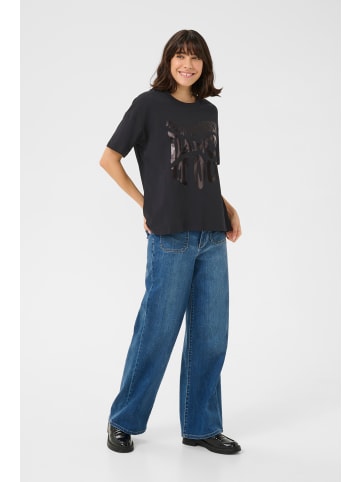 Kaffe T-Shirt kurzarm KAelectra Oversize fit in Black Deep