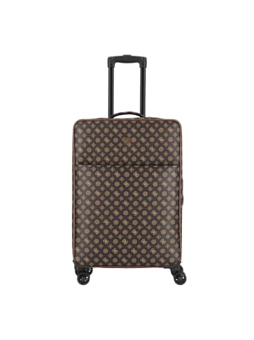 Guess Napoli 4 Rollen Trolley 68 cm in dark brown-ochre