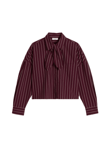 Marc O'Polo DENIM Gestreifte Schluppenbluse regular in Dark Red