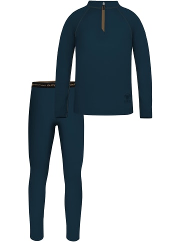 Normani Outdoor Sports Merino Oberteil „Nyapari“ und Merino Hose „Mackay“ in Navy